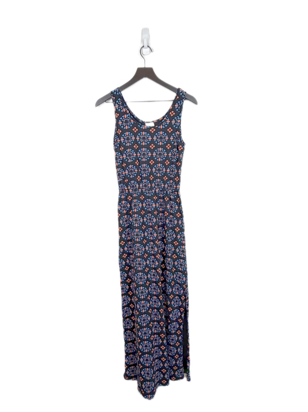 •MATA TRADERS• Maxi Dress Geometric Pattern 95% Cotton Size Small